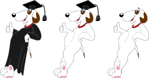 openclipart圖庫：Graduating Anthropomorphic Dogs