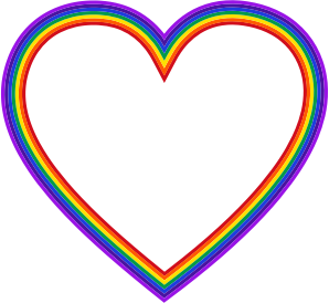 openclipart圖庫：Rainbow Heart 4