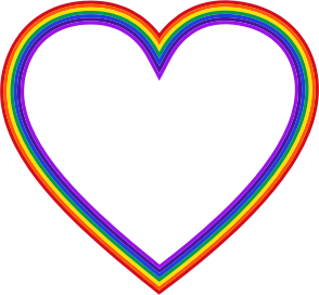 openclipart圖庫：Rainbow Heart 5
