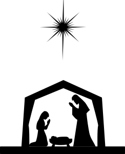 openclipart圖庫：Nativity Silhouette
