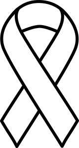 openclipart圖庫：White Lung Cancer Ribbon