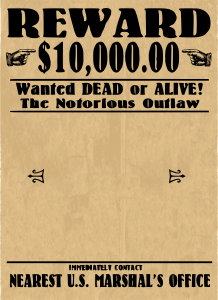 openclipart圖庫：Wanted Poster - Blank