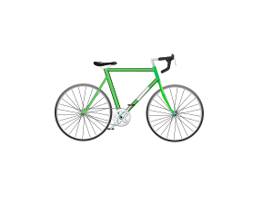 openclipart圖庫：Bicycle, green