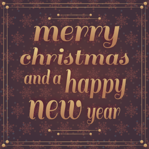 openclipart圖庫：Merry Christmas And A Happy New Year Card