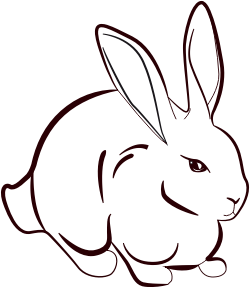 openclipart圖庫：Rabbit Line Art