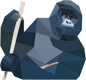 openclipart圖庫：Low Poly Gorilla