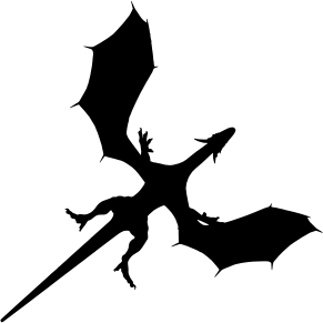 openclipart圖庫：Dragon Wingspan Silhouette