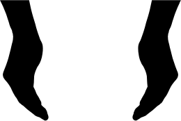 openclipart圖庫：Cupping Hands Silhouette