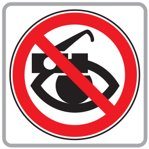 openclipart圖庫：Glasses With Cameras Not Allowed