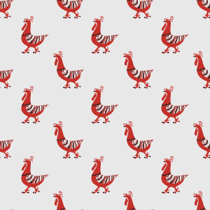 openclipart圖庫：Rooster-seamless pattern