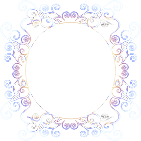 openclipart圖庫：Prismatic Flourish Frame 8 No Background
