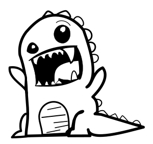 openclipart圖庫：Rawr Dinosaur outline