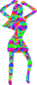 openclipart圖庫：Colourful disco dancer 3