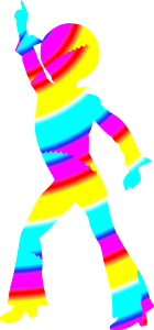 openclipart圖庫：Colourful disco dancer 6