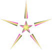 openclipart圖庫：Christmas star with pulsing colors