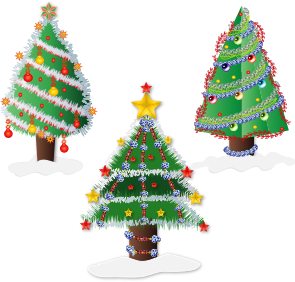 openclipart圖庫：CHRISTMAS TREES