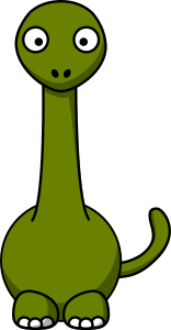 openclipart圖庫：Cartoon brontosaurus