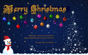 openclipart圖庫：Merry Christmas wallpaper