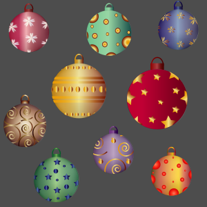 openclipart圖庫：HOLIDAY GIFT-- BALLS
