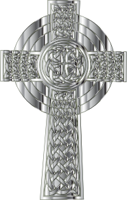 openclipart圖庫：Chrome Celtic Cross