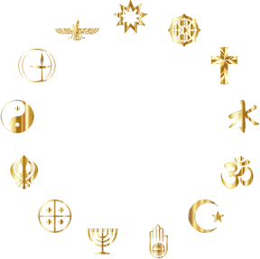 openclipart圖庫：World Religious Symbols Gold