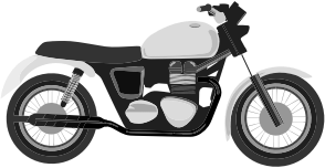 openclipart圖庫：Grayscale Motorcycle