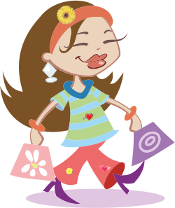 openclipart圖庫：Happy Shopping Girl