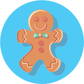 openclipart圖庫：Gingerbread Man Icon