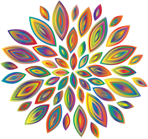 openclipart圖庫：Chromatic Flower Petals 6