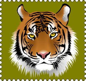 openclipart圖庫：Save Vanishing Species Stamp