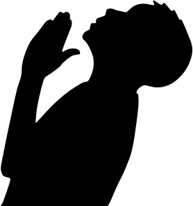 openclipart圖庫：Praying Boy Silhouette