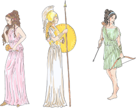 openclipart圖庫：Female Mythological Figures