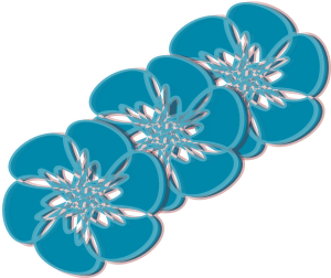 openclipart圖庫：blue flowers