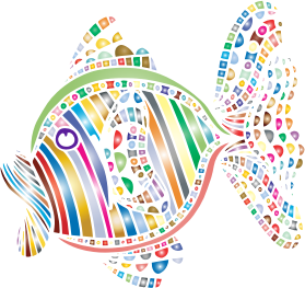openclipart圖庫：Abstract Colorful Fish 4