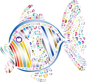 openclipart圖庫：Abstract Colorful Fish 5