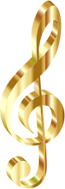 openclipart圖庫：Gold 3D Clef No Background