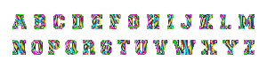 openclipart圖庫：Psychedelic Alphabet