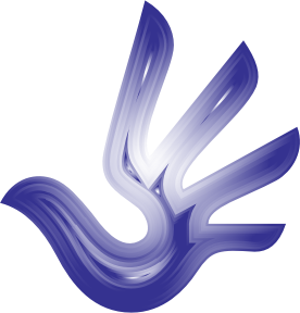 openclipart圖庫：Glowing  Dove Hand