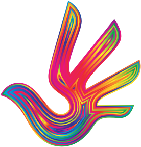 openclipart圖庫：Flaming Dove Hand