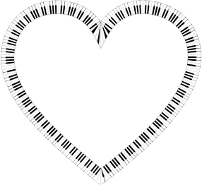 openclipart圖庫：Piano Keys Heart