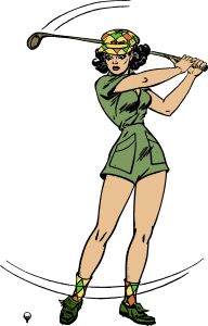 openclipart圖庫：Female golfer