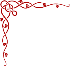 openclipart圖庫：Red knot corner border