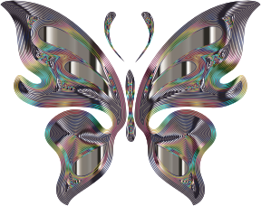 openclipart圖庫：Prismatic Butterfly 15 Variation 2 No Background