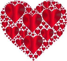 openclipart圖庫：Hearts In Heart Rejuvenated 3