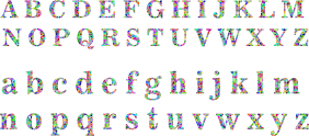 openclipart圖庫：Prismatic Low Poly Alphabet