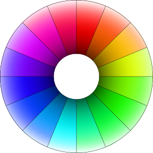 openclipart圖庫：Hue color wheel with lightness gradient