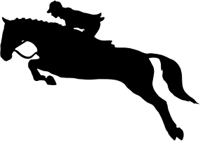 openclipart圖庫：Horse Jumping Dressage Silhouette Without Hurdle