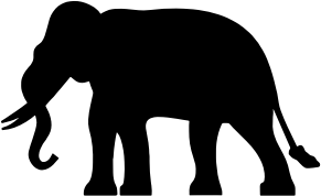 openclipart圖庫：Elephant Silhouette
