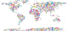 openclipart圖庫：Sweet Tiled World Map No Background