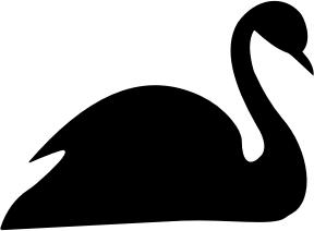 openclipart圖庫：Black Swan Silhouette